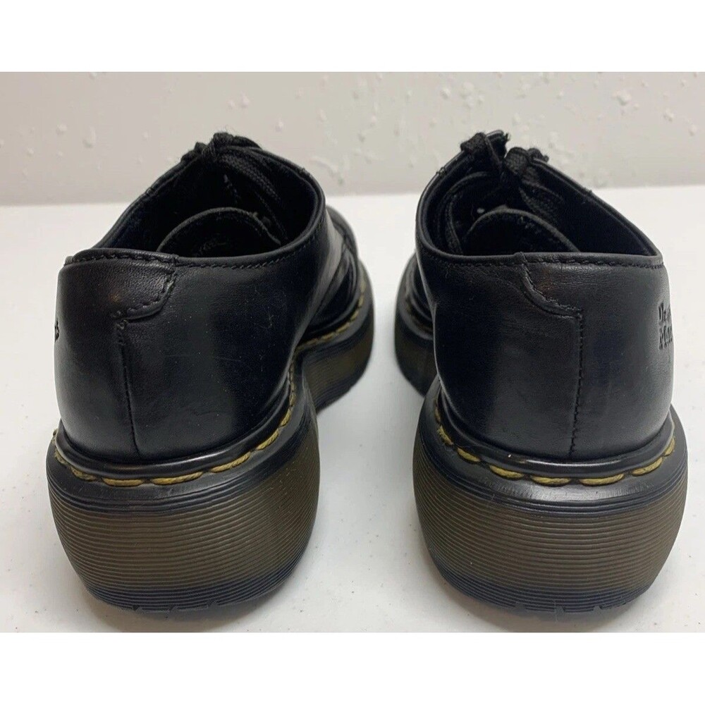 Dr Martens 8651 Leather Chunky Platform Oxford Shoes US W6 M5 UK 4 Black England - Picture 3 of 9